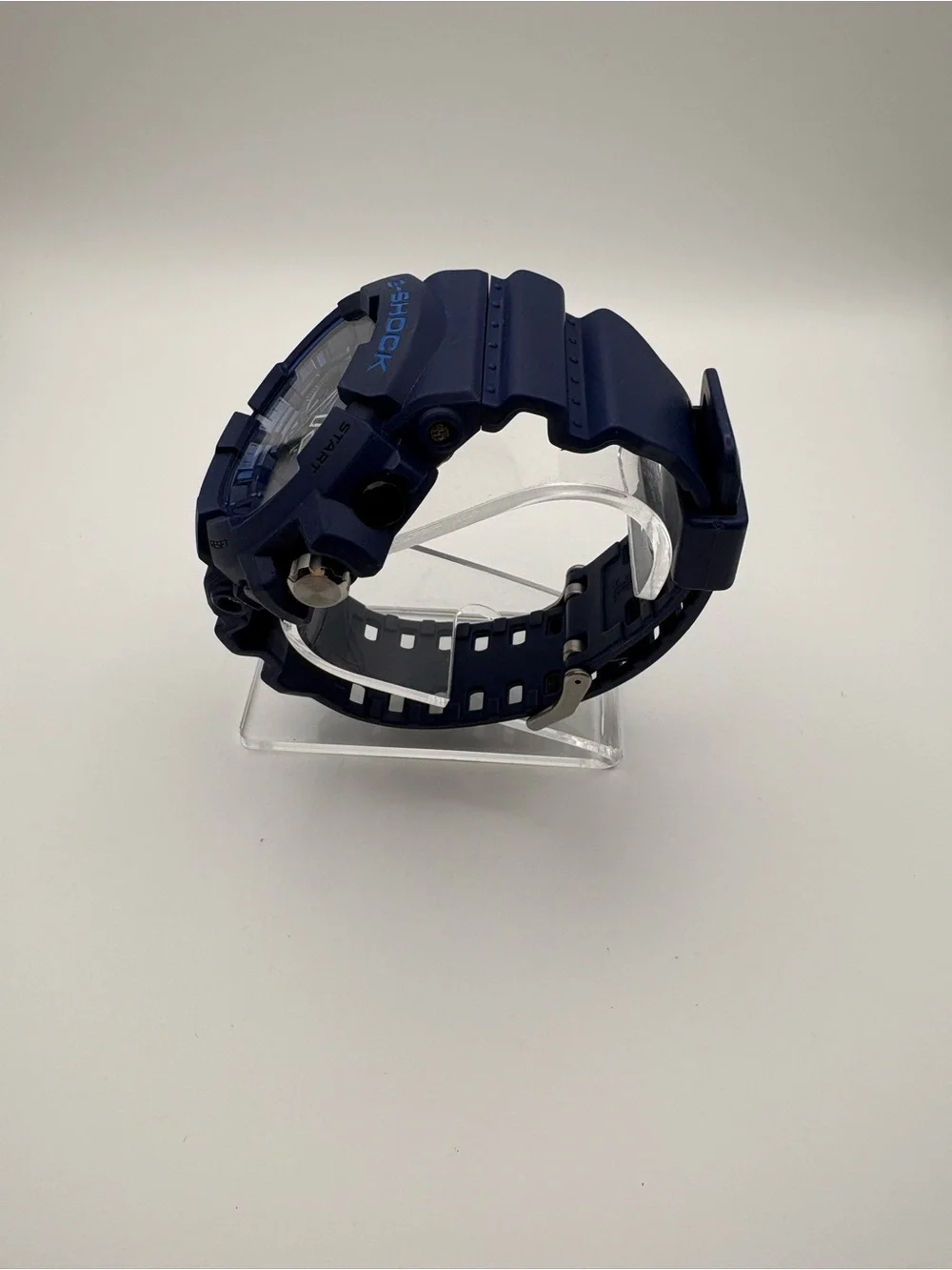 Casio G-Shock Resist Watch Blue on Blue In Box Analog Chronograph Date Dial
